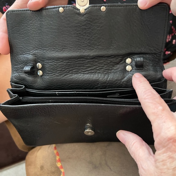 Brighton Black leather textured hand bag - Picture 16 of 17